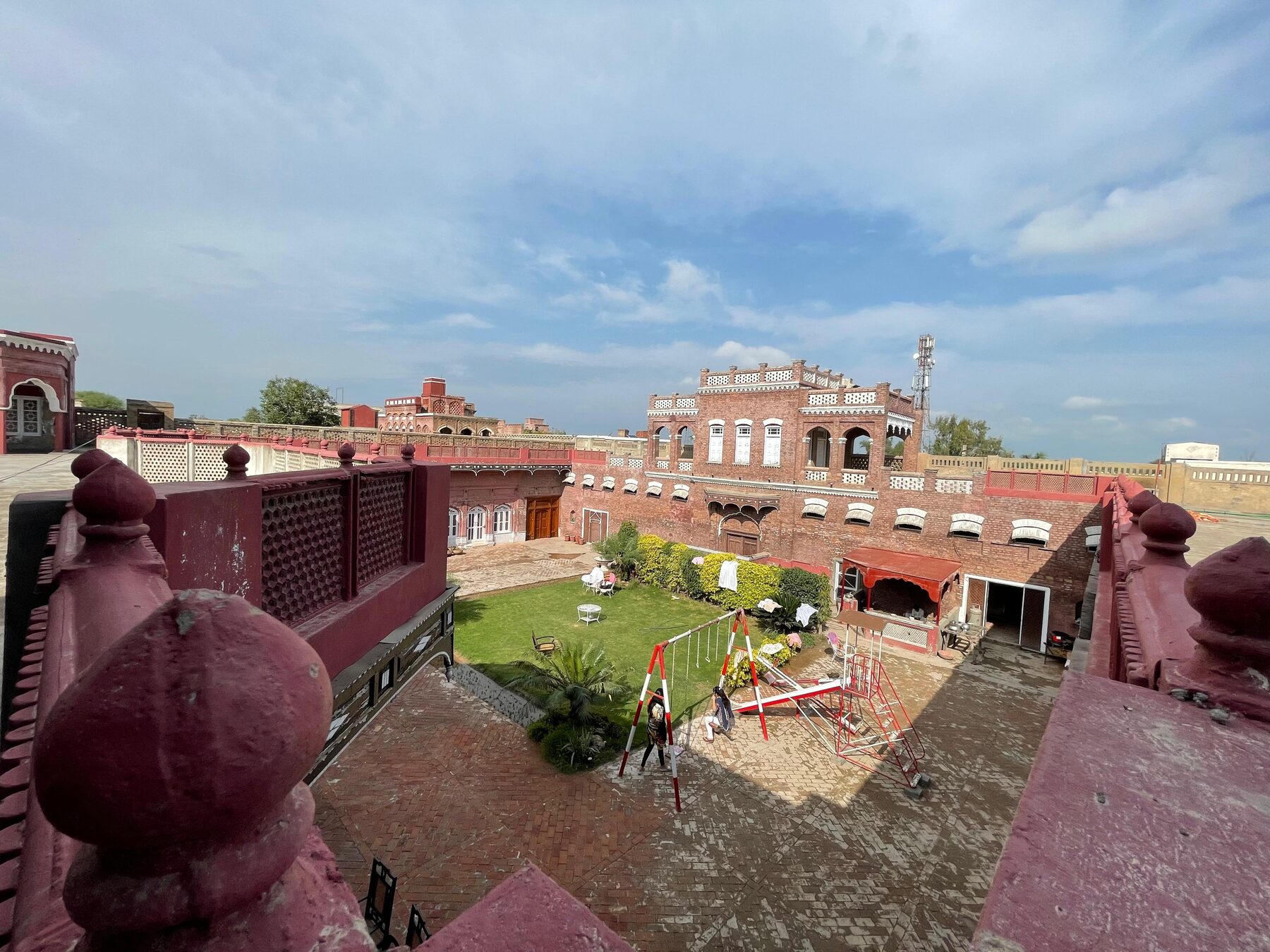 Rooftop view of the second red courtyard